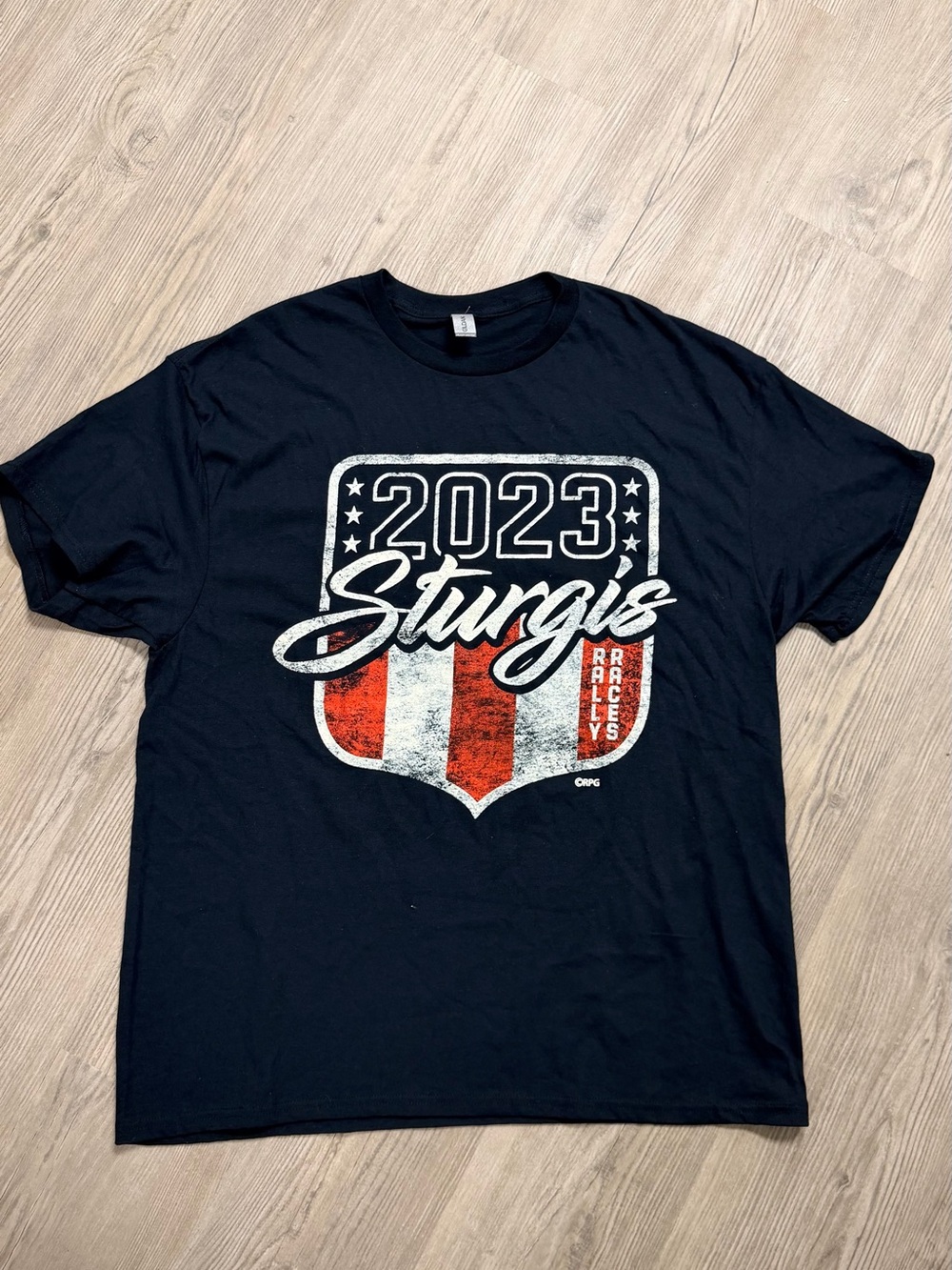 Official 2023 Sturgis Motorcycle Rally Graphic T-Shirt - Black, Great Condition